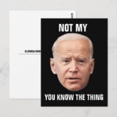 JOE BIDEN FUNNY POSTCARDS POSTKARTE (Vorne/Hinten)