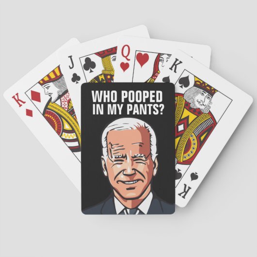 JOE BIDEN FUNNY WER KACKTE? SPIELKARTEN (Rückseite)
