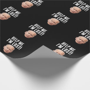 JOE BIDEN FUNNY WRAPPING PAPER HILFE ICH VERLOREN! GESCHENKPAPIER
