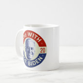 Joe Biden für das demokratische Foto Retro im Jahr Kaffeetasse (Vorderseite Links)