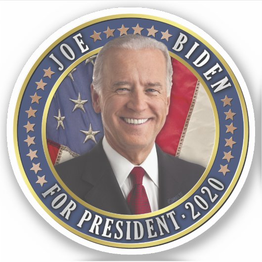 Joe Biden für das Foto der Demokraten 2020 Aufkleber (Vorderseite)