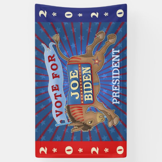Joe Biden für den Präsidenten 2020, Demokrat Donke Banner (Vertikal)
