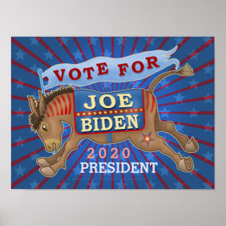 Joe Biden für den Präsidenten 2020, Demokrat Donke Poster