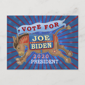 Joe Biden für den Präsidenten 2020, Demokrat Donke Postkarte