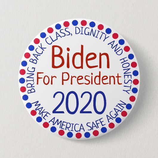 Joe Biden für Knopf Präsidenten-Election 2020 Button (Vorderseite)
