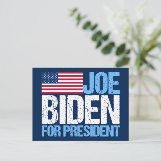 Joe Biden für Präsident Postkarte (Stehend Vorderseite)