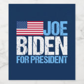 Joe Biden für Präsident Weinetikett (Einzelnes Label)
