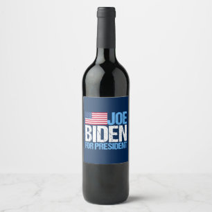 Joe Biden für Präsident Weinetikett