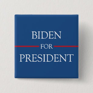 Joe Biden für Präsidenten Red White und Blau Button