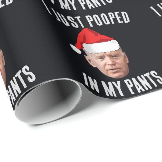 JOE BIDEN GEKACKT KACK FUNNY CHRISTMAS GESCHENKPAPIER (Rolleneckpunkt)
