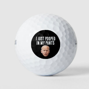 JOE BIDEN GEKACKT PANTS FUNNY GOLF BALLS GOLFBALL
