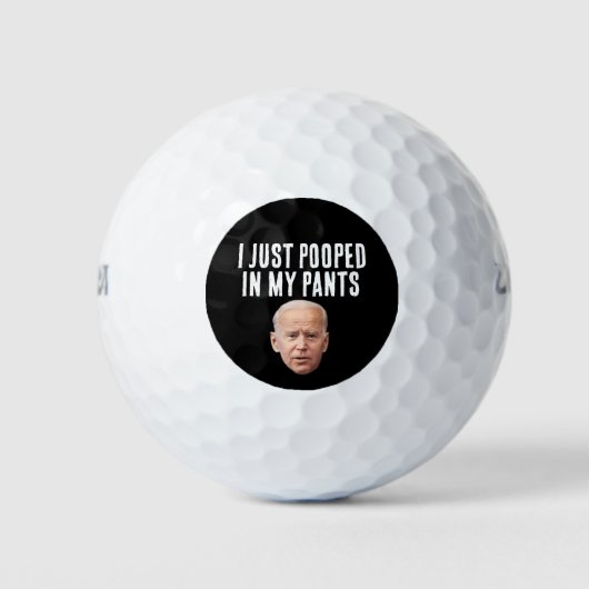 JOE BIDEN GEKACKT PANTS FUNNY GOLF BALLS GOLFBALL (Vorderseite)