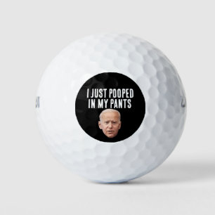 JOE BIDEN GEKACKT PANTS FUNNY GOLF BALLS GOLFBALL