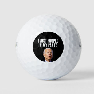JOE BIDEN GEKACKT PANTS FUNNY GOLF BALLS GOLFBALL