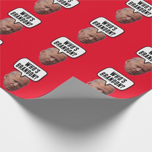 JOE BIDEN HALARIOUS CHRISTMAS "WHO'S BRANDON"? GESCHENKPAPIER (Ecke)