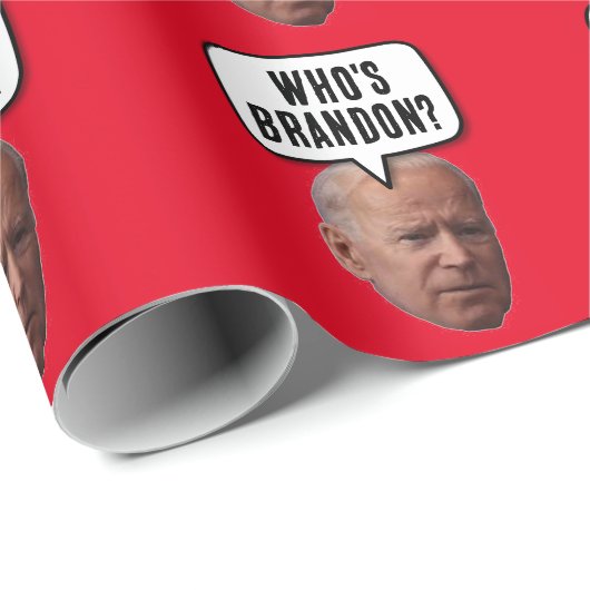 JOE BIDEN HALARIOUS CHRISTMAS "WHO'S BRANDON"? GESCHENKPAPIER (Rolleneckpunkt)