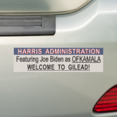 Joe Biden Handmaid Autoaufkleber - OFKAMALA (Auf Auto)
