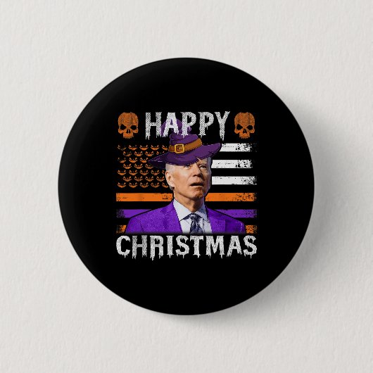 Joe Biden Happy Halloween Flag Button (Vorderseite)