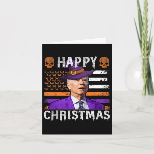 Joe Biden Happy Halloween Flag Karte (Vorderseite)