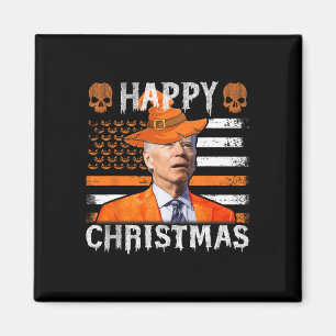 Joe Biden Happy Halloween Flag Magnet