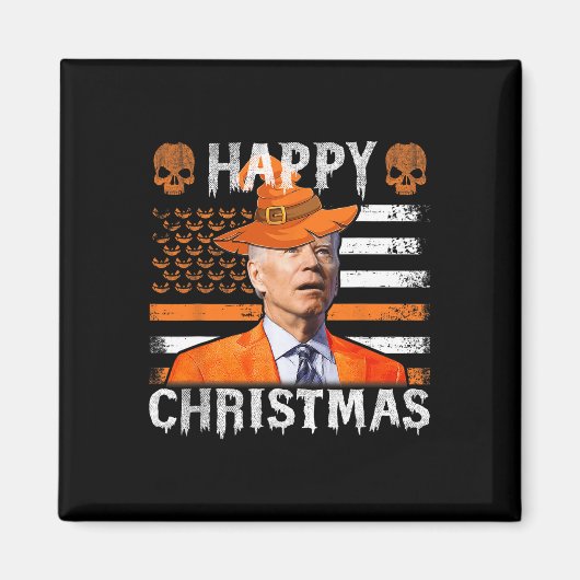 Joe Biden Happy Halloween Flag Magnet (Vorne)