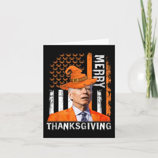 Joe Biden Happy Halloween Merry Erntedank US F Karte (Vorderseite)