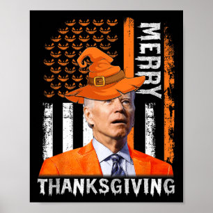 Joe Biden Happy Halloween Merry Erntedank Us Fl Poster