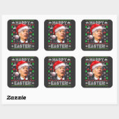 Joe Biden Happy Oaster Chrismas | Anti Joe Biden Quadratischer Aufkleber (Blatt)