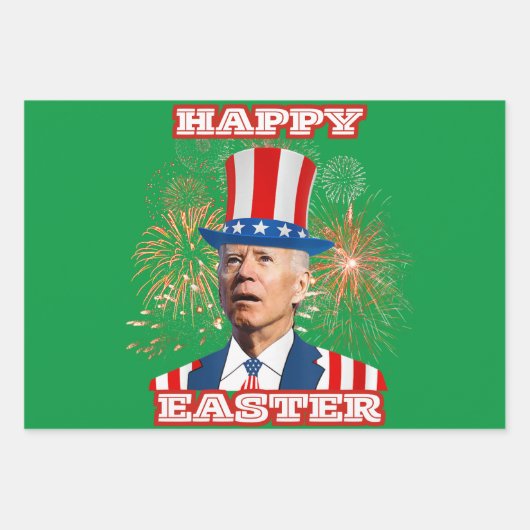 Joe Biden Happy Oaster Geschenkpapier Set (Vorderseite 3)