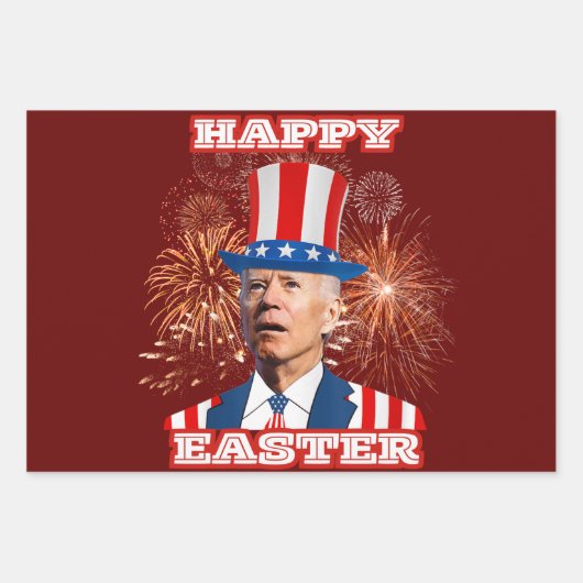 Joe Biden Happy Oaster Geschenkpapier Set (Vorderseite 2)