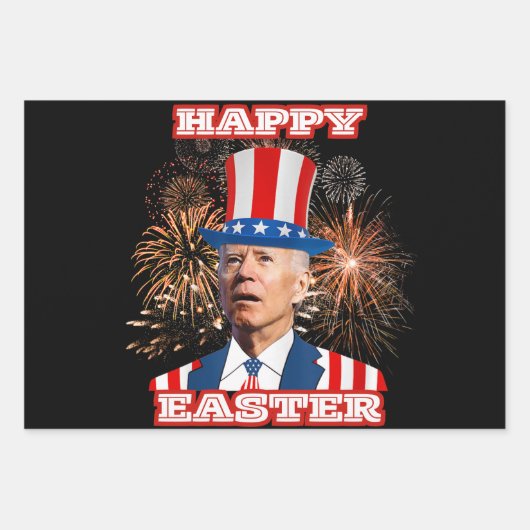 Joe Biden Happy Oaster Geschenkpapier Set (Vorderseite)