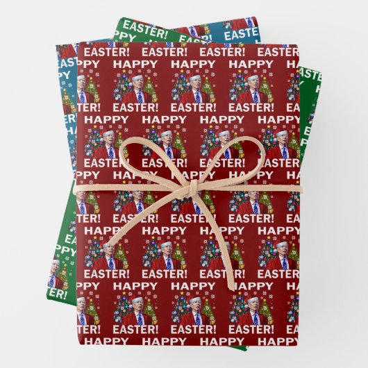 Joe Biden Happy Oaster Geschenkpapier Set (Beispiel)