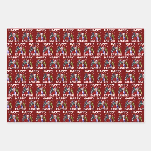 Joe Biden Happy Oaster Geschenkpapier Set (Vorderseite)