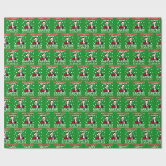 Joe Biden Happy Oaster Weihnachten Geschenkpapier (Flach)