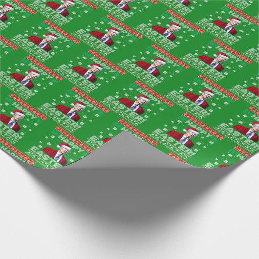 Joe Biden Happy Oaster Weihnachten Geschenkpapier (Ecke)