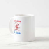 Joe Biden hat Blut in den Händen. Kaffeetasse (Vorderseite Links)