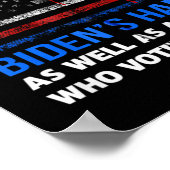 Joe Biden hat Blut in den Händen. Poster (Ecke)