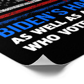 Joe Biden hat Blut in den Händen. Poster (Ecke)