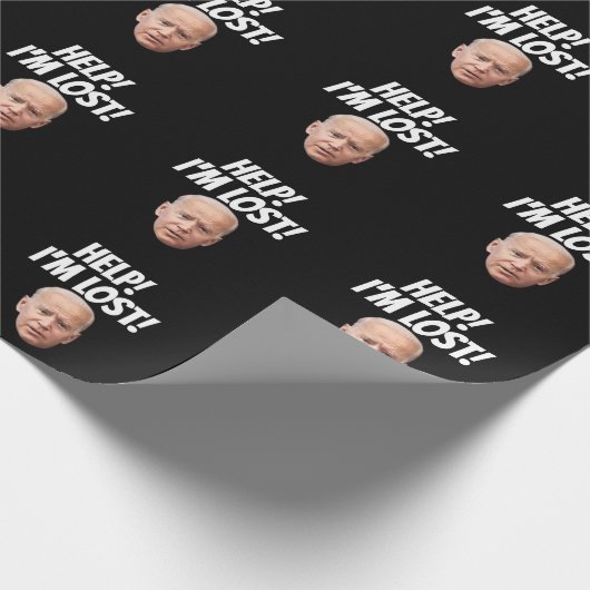 JOE BIDEN HELP! ICH BIN VERLOREN! FUNNY Packpapier (Ecke)