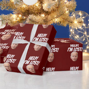 JOE BIDEN HILFE! ICH BIN VERLOREN! FUNNY Geschenkp Geschenkpapier