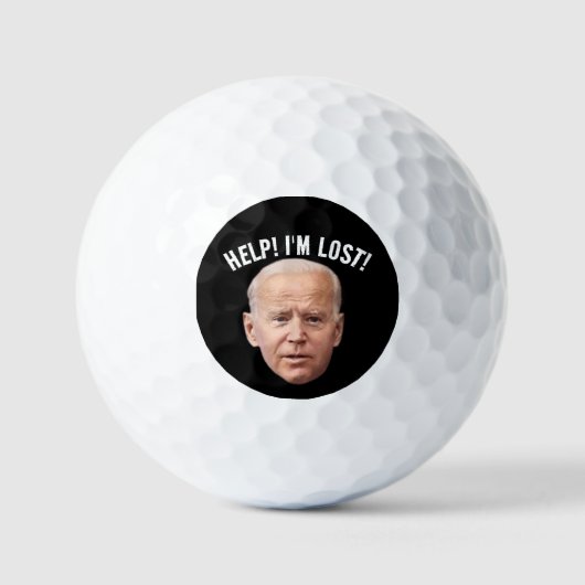 JOE BIDEN ICH BIN VERLOREN! FUNNY GOLF BALLS GOLFBALL (Vorderseite)