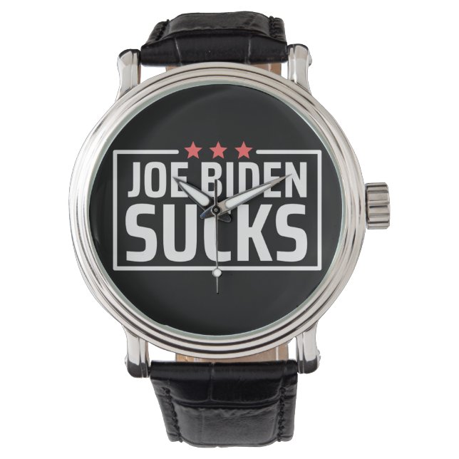 joe Biden Ist zum Kotzen Armbanduhr (Vorderseite)