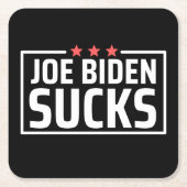 joe Biden Ist zum Kotzen Rechteckiger Pappuntersetzer (Vorderseite)