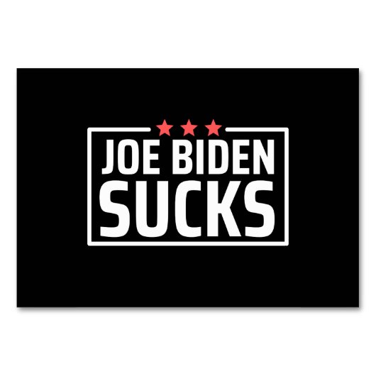joe Biden Ist zum Kotzen Tischnummer (Vorderseite)