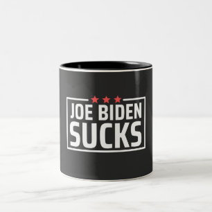 joe Biden Ist zum Kotzen Zweifarbige Tasse