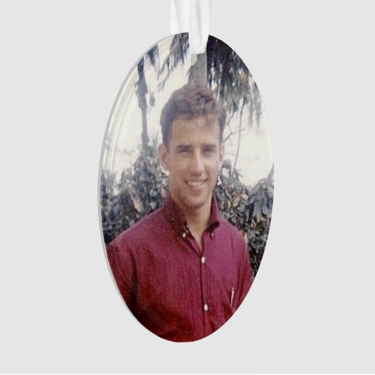 Joe Biden jung heiß stylisiert Ornament (Vorderseite)