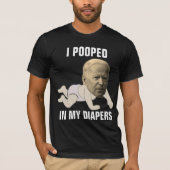 JOE BIDEN KACKTE IN DIAPERS FUNNY T - Shirt (Vorderseite)