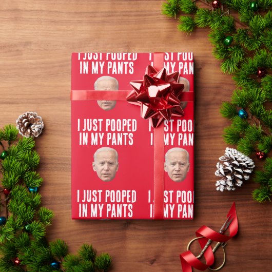 JOE BIDEN KACKTE WRISTMAS WRAPPING PAPIER GESCHENKPAPIER (Feiertagsgeschenk)