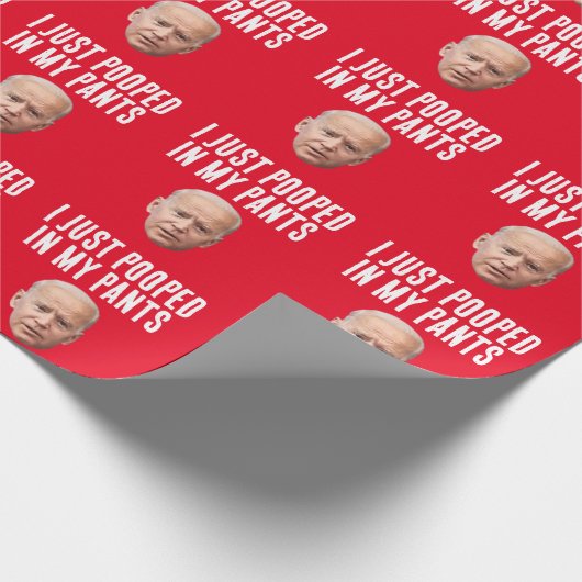 JOE BIDEN KACKTE WRISTMAS WRAPPING PAPIER GESCHENKPAPIER (Ecke)