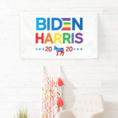 Joe Biden Kamala Harris 2020 Rainbow Gay Pride Banner (Insitu)